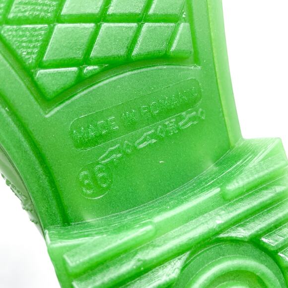 JW Anderson Chain Rain Boots‎ Green Rubber Chunky Gold Ankle Sz 36 / 6 - Picture 12 of 14